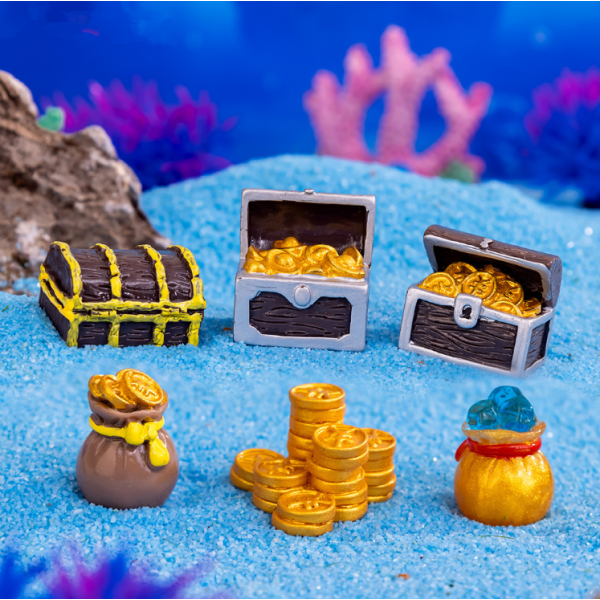 Pirate Ornaments Factory - Treasure Gold Coin Aquarium Decor