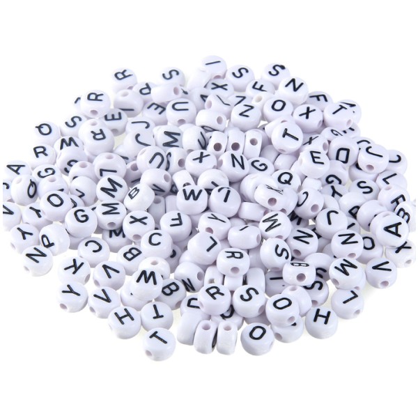 Resin Beads Manufacturer - Mixture Enamel Alphabet Beads