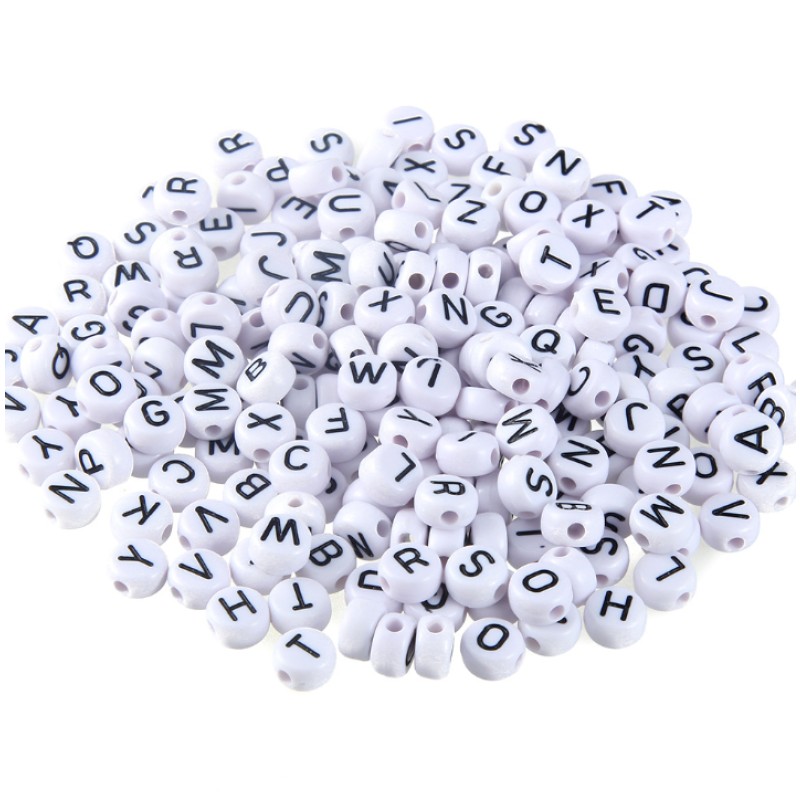Resin Beads Manufacturer - Mixture Enamel Alphabet Beads