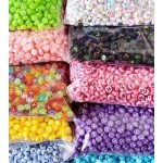 Smile Face Beads Factory - 10mm Acrylic Crackle Spacer Beads
