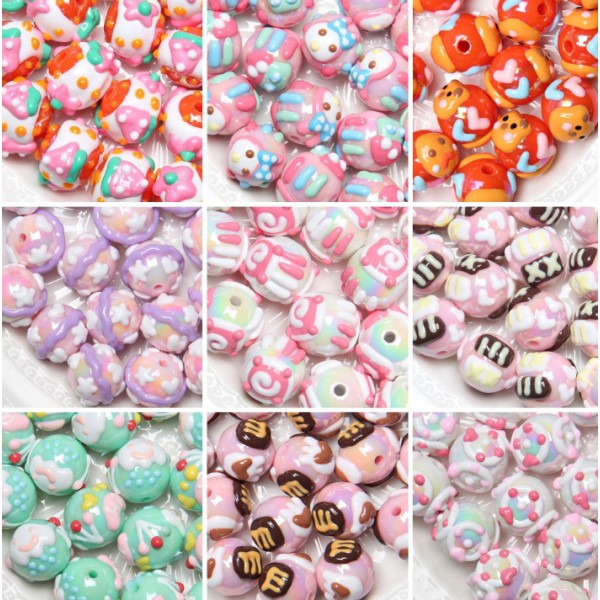 Resin Beads Factory - Chunky Necklace Rhinestone Ball Beads
