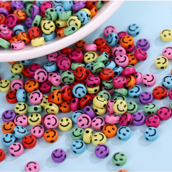 Smile Face Beads Manufacturer - 4x7mm Emotion Hole Beads