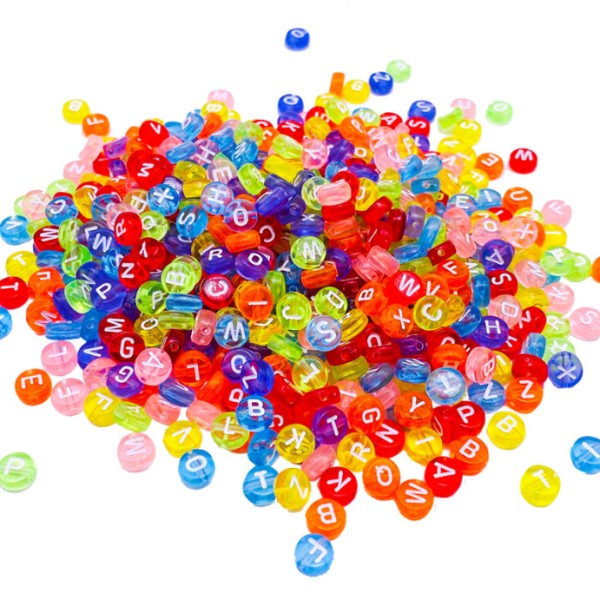 Letter Beads Factory - Transparent English Alphabet Beads