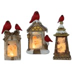 Christmas Light Manufacturer - Polyresin Cardinal Lamp Gift
