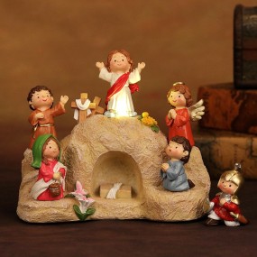 Farmhouse Nativity Factory - Polyresin Holy Family Decor