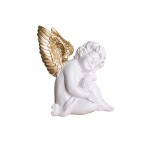 Cupid Sculpture Manufacturer - Golden Resin Angel Home Decor