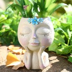 Face Planter Factory - Human Girl Flower Pot with Drainage