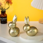 Easter Statue Factory - Golden Rabbit Animal Figurine Gift
