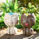 Face Planter Factory - Human Girl Flower Pot with Drainage