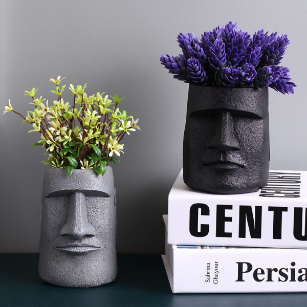 Easter Island Planter Manufacturer - Human Head Flower Pot