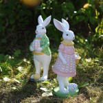 Easter Decoration Manufacturer - Custom Bunny Couple Garden Statue