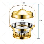 Chafing Dish Set Manufacturer - 20L Golden Stainless Steel Buffet Warmer