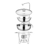 Chafing Dish Factory - Small Round Commercial Buffet Stove with Hanging Lid