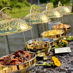 Chafing Dish Set Supplier - Gold Plated Diamond Cover Buffet Supplies