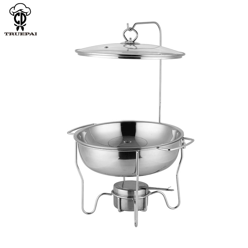 Chafing Dish Factory - Small Round Commercial Buffet Stove with Hanging Lid