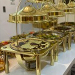 Chafing Dish Supplier - Arabic Style Gold Buffet Warmer with Hanging Lid