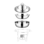 Chafing Dish Supplier - Stainless Steel Hanging Lid Food Warmer for Catering