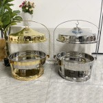 Chafing Dish Set Manufacturer - 20L Golden Stainless Steel Buffet Warmer