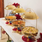 Chafing Dish Set Manufacturer - Luxury Arabic Design 8L Gold Buffet Warmer