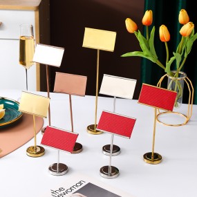 Name Tag Stand Factory - Stainless Steel Buffet Menu Card Holder
