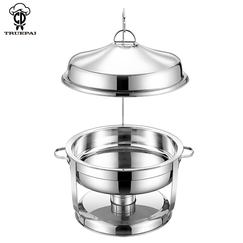 Buffet Stove Manufacturer - Big Capacity Round Hammered Chafing Dish Set