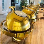 Chafing Dish Manufacturer - 6L Golden Roll Top Thermal Food Warmer
