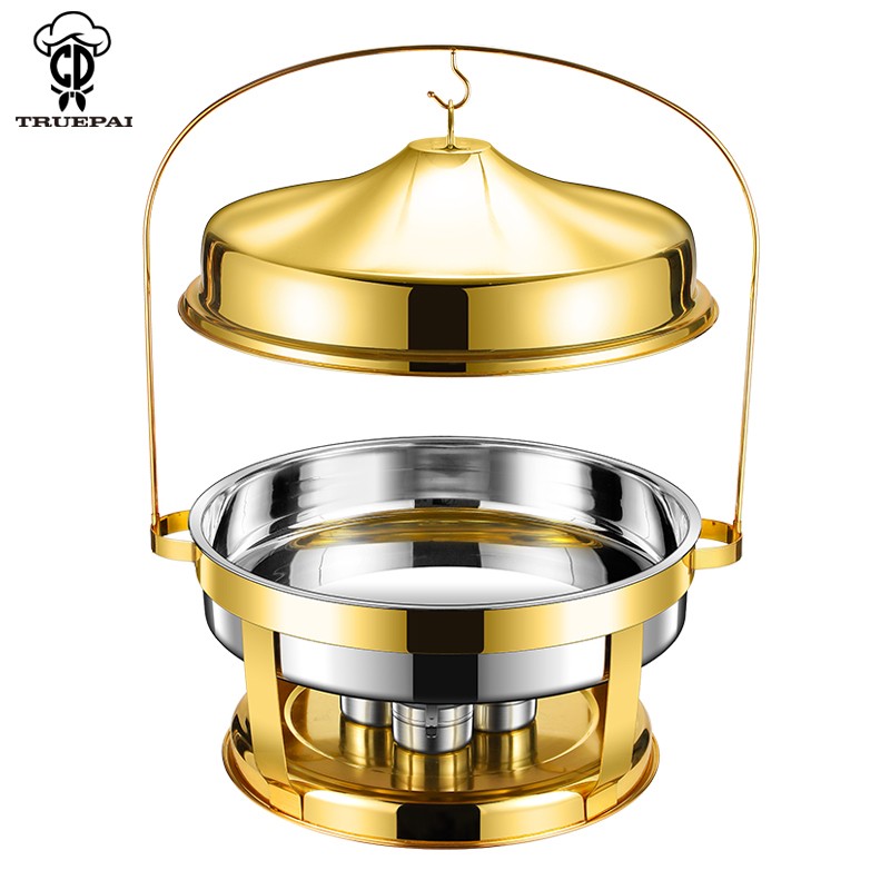 Chafing Dish Set Manufacturer - 20L Golden Stainless Steel Buffet Warmer