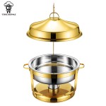 Buffet Stove Manufacturer - Big Capacity Round Hammered Chafing Dish Set
