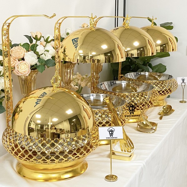 Chafing Dish Factory - OEM/ODM Gold Wedding Buffet Food Warmer