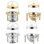 Chafing Dish Supplier - Arabic Style Gold Buffet Warmer with Hanging Lid