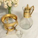 Teapot Set Manufacturer - Arabic Style Glass Tea Urn with Metal Holder
