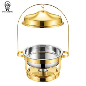 Chafing Dish Set Factory - 6L Golden Hanging Food Warmer for Catering