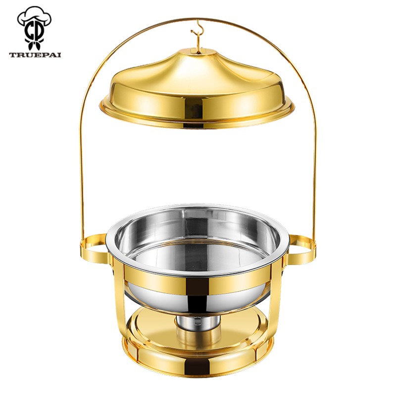 Chafing Dish Set Factory - 6L Golden Hanging Food Warmer for Catering