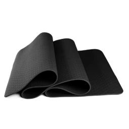 Yoga Mat Supplier - Black 6mm TPE Custom Logo Professional