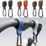 Stroller Clips Supplier - PU Leather Baby Stroller Hanging Accessories