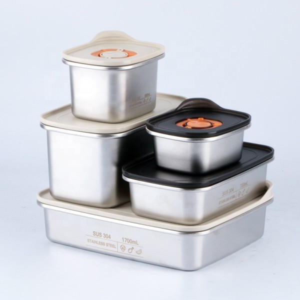 Food Storage Supplier - 304 Stainless Steel Fresh Container with Steam Hole
