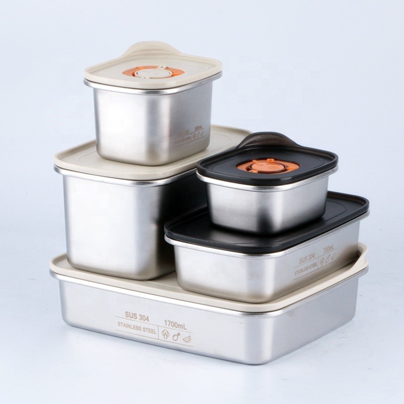 Food Storage Supplier - 304 Stainless Steel Fresh Container with Steam Hole