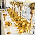 Chafing Dish Manufacturer - 9L Gold Luxury Buffet Set with Hanging Lid