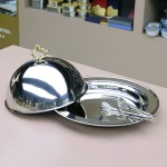 Food Delivery Plate Supplier - Stainless Steel Tray Lid for Steak Transfer