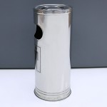 Ashtray Tray Supplier - Round Stainless Steel Commercial Dustbin