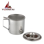 Oil Drain Cup Supplier - Stainless Steel Oil Separator Filter Cup with Lid