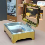 Food Warmer Manufacturer - 9L Silver Gold Electric Buffet Heating Pot