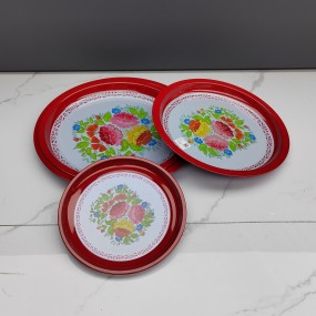 Enamel Tray Manufacturer - Patterns Round Enamel Plate and Tray