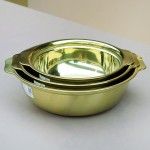 Soup Basin Manufacturer - Thickened Gold Hot Pot Double Ear Deepen Bowl