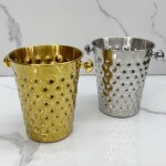 Ice Bucket Supplier - 5L Gold Silver Black Metal Beer Wine Cooler