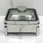 Food Warmer Supplier - 304 Stainless Steel Square Electric Buffet Set