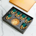 Tea Cup Set Supplier - Hot Selling Ceramic Turkish Cup Set for 6
