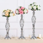 Flower Stand Manufacturer - Tall Crystal Gold Silver Vases for Centerpieces
