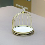 Cake Stand Factory - 2-tier Marble Metal Bird Cage Dessert Rack