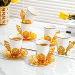 Tea Cup Set Supplier - Hot Selling Ceramic Turkish Cup Set for 6
